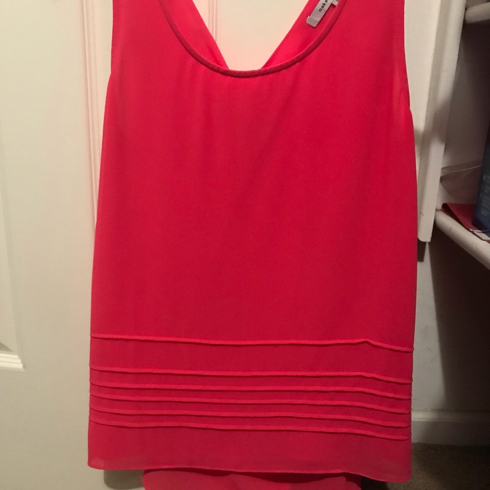 Hot pink open back tank